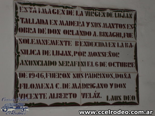Aniversario Bendición Imagen de la Virgen